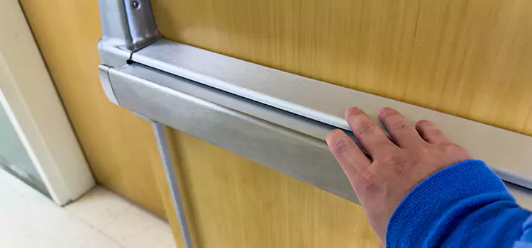 Installing a Push Bar on a Door Solon
